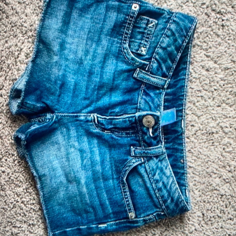 Justice blue denim shorts